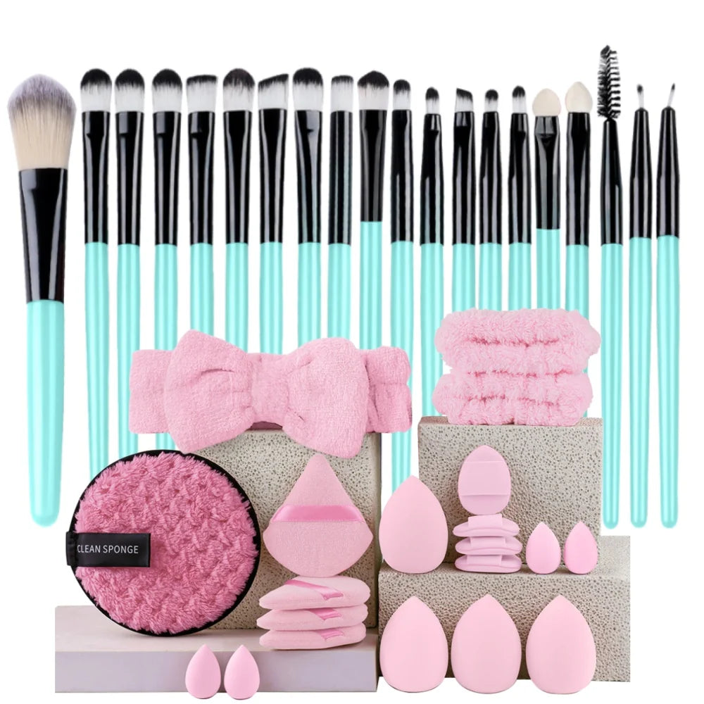 Ensemble 20 Pinceaux de Maquillage Synthétiques