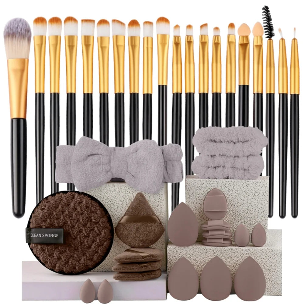 Ensemble 20 Pinceaux de Maquillage Synthétiques