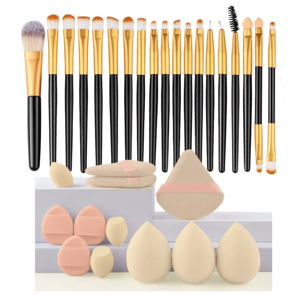 Ensemble 20 Pinceaux de Maquillage Synthétiques