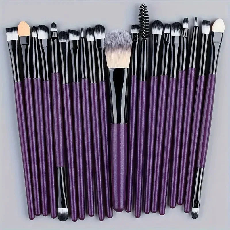 Ensemble 20 Pinceaux de Maquillage Synthétiques