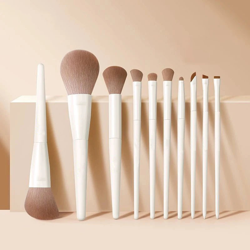 Ensemble de 12 pinceaux de maquillage pour le visage : fond de teint, anticernes, poudre, fard à paupières, blush, pinceau Kabuki, outil de beauté cosmétique pour le visage