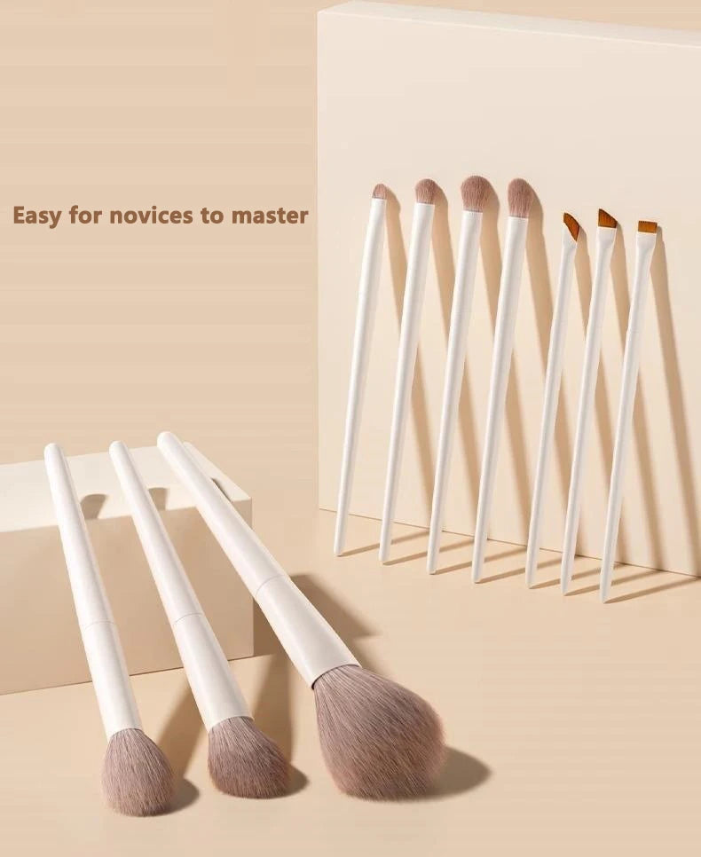 Ensemble de 12 pinceaux de maquillage pour le visage : fond de teint, anticernes, poudre, fard à paupières, blush, pinceau Kabuki, outil de beauté cosmétique pour le visage