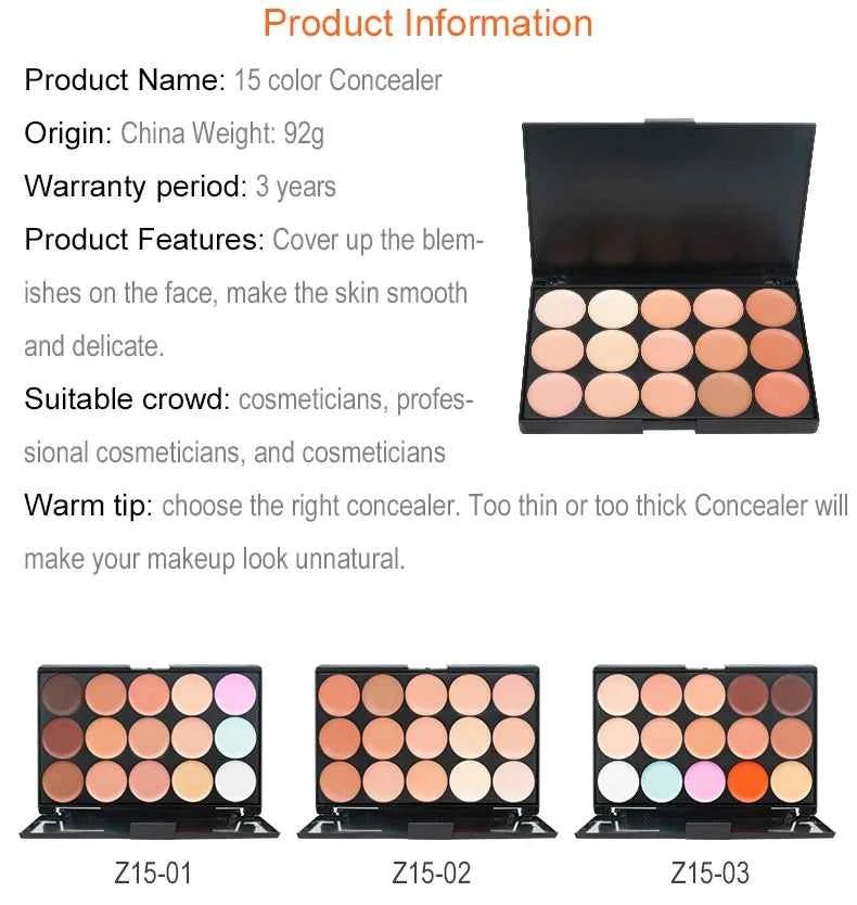 Correcteur de Visage Professionnel – Palette de 15 Teintes pour un Teint Parfait - SKINOVA