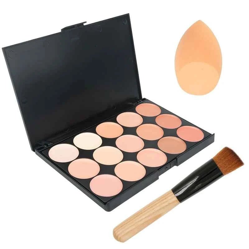 Correcteur de Visage Professionnel – Palette de 15 Teintes pour un Teint Parfait - SKINOVA