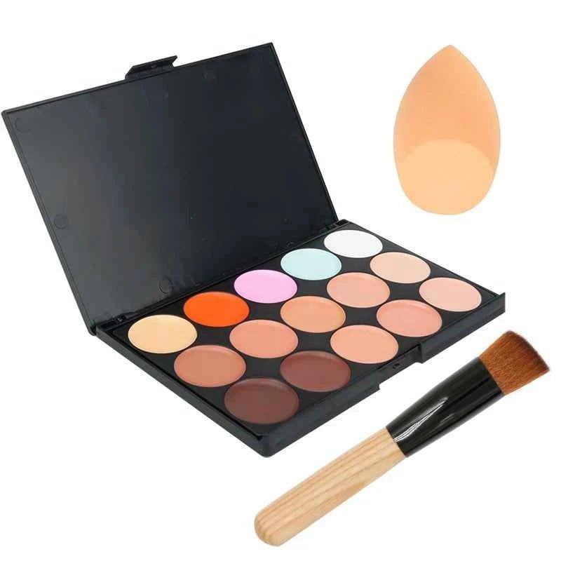 Correcteur de Visage Professionnel – Palette de 15 Teintes pour un Teint Parfait - SKINOVA