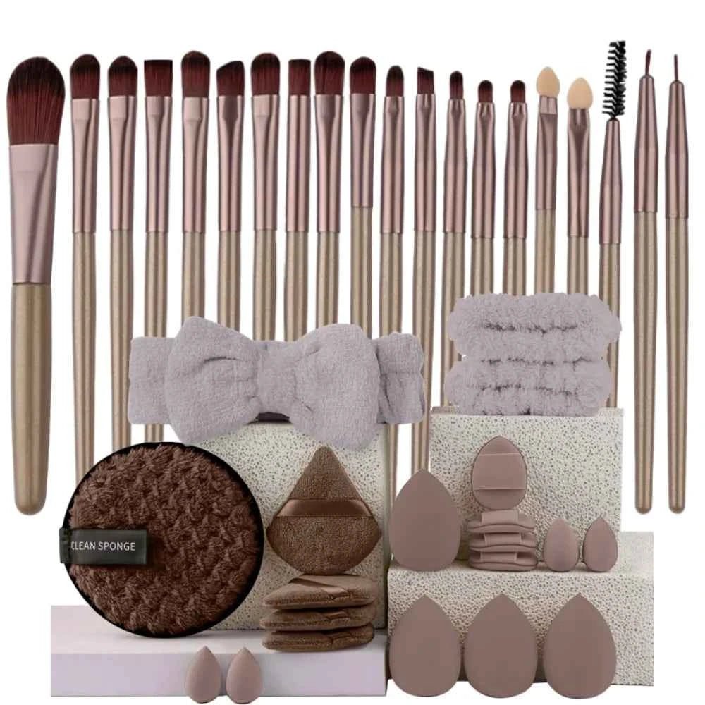 Ensemble de 20 Pinceaux de Maquillage Professionnels pour un Fini Parfait - SKINOVA