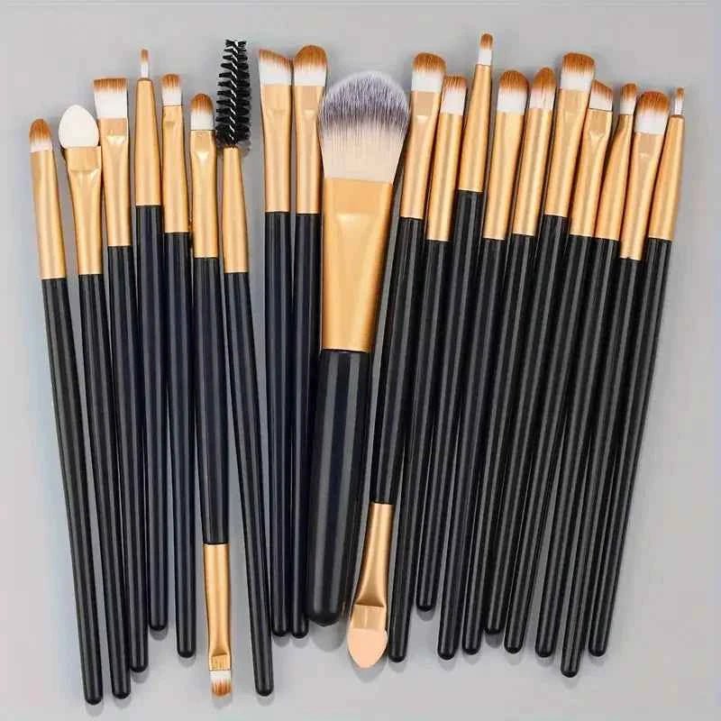 Ensemble de 20 Pinceaux de Maquillage Professionnels pour un Fini Parfait - SKINOVA