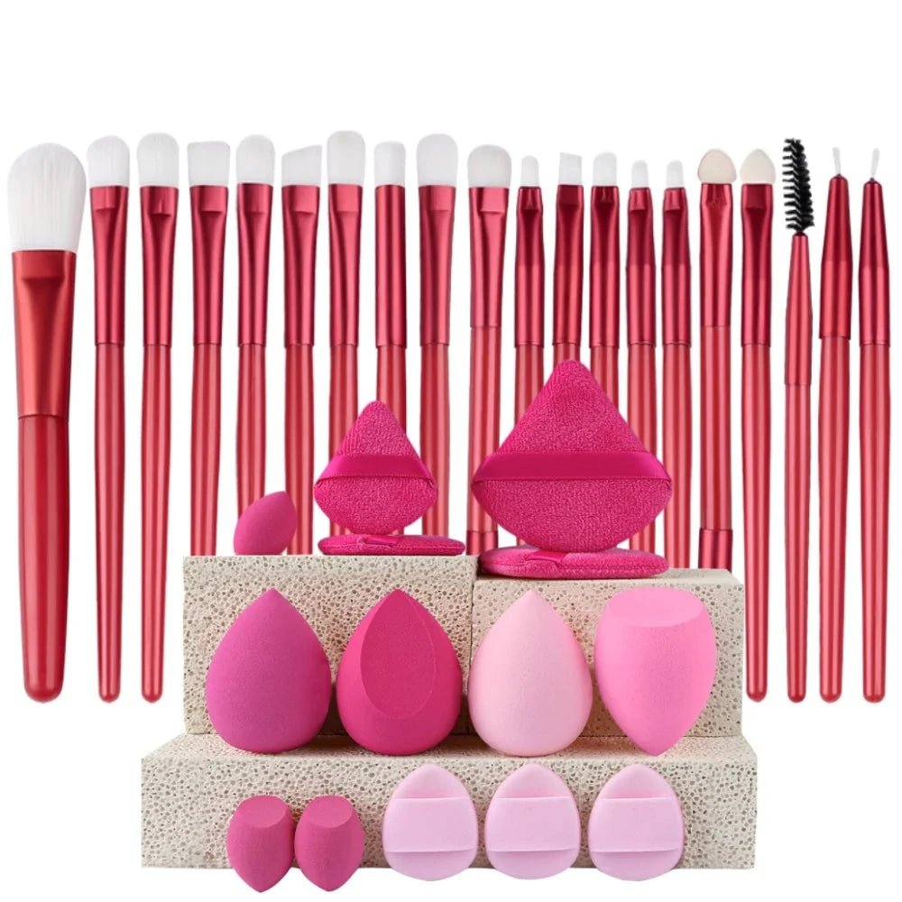 Ensemble de 20 Pinceaux de Maquillage Professionnels pour un Fini Parfait - SKINOVA