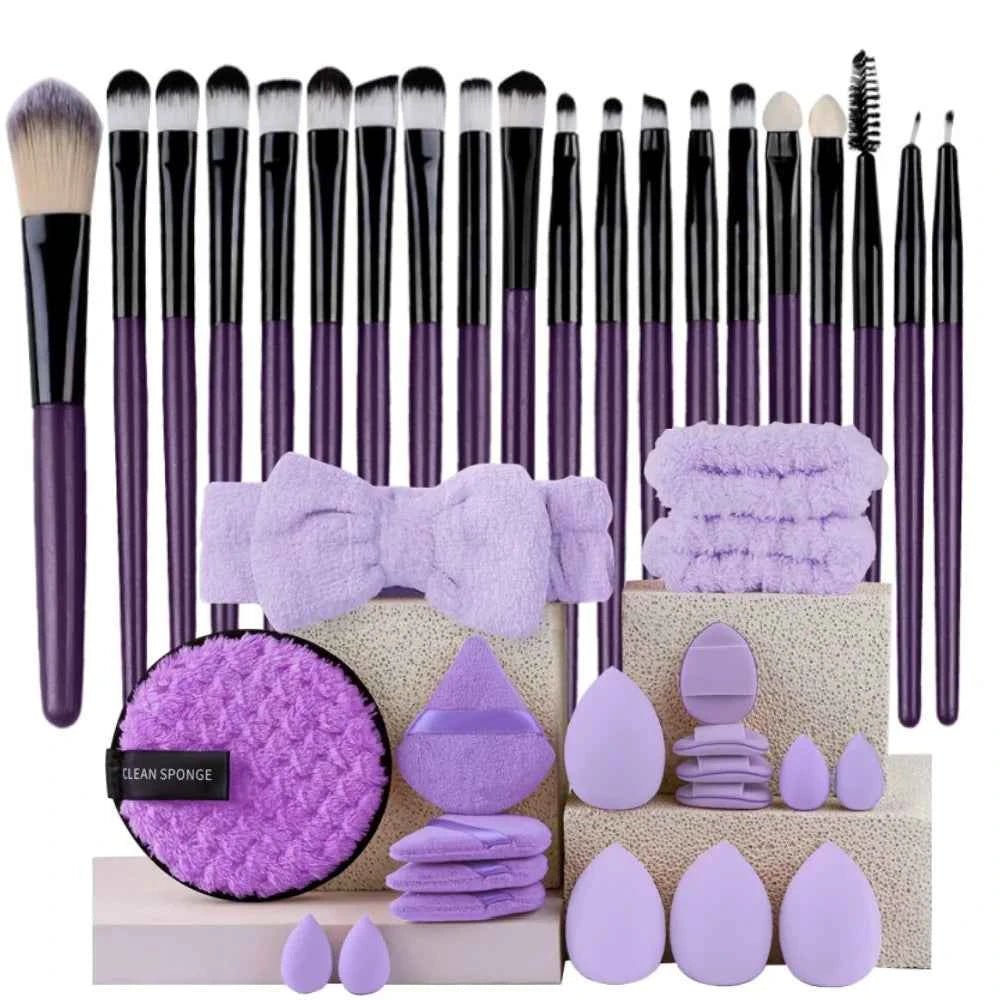 Ensemble de 20 Pinceaux de Maquillage Professionnels pour un Fini Parfait - SKINOVA