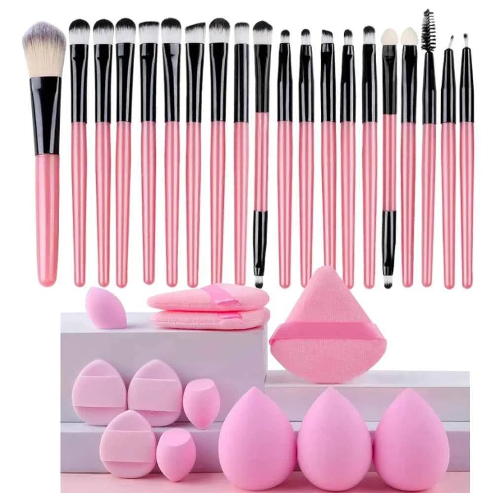 Ensemble de 20 Pinceaux de Maquillage Professionnels pour un Fini Parfait - SKINOVA