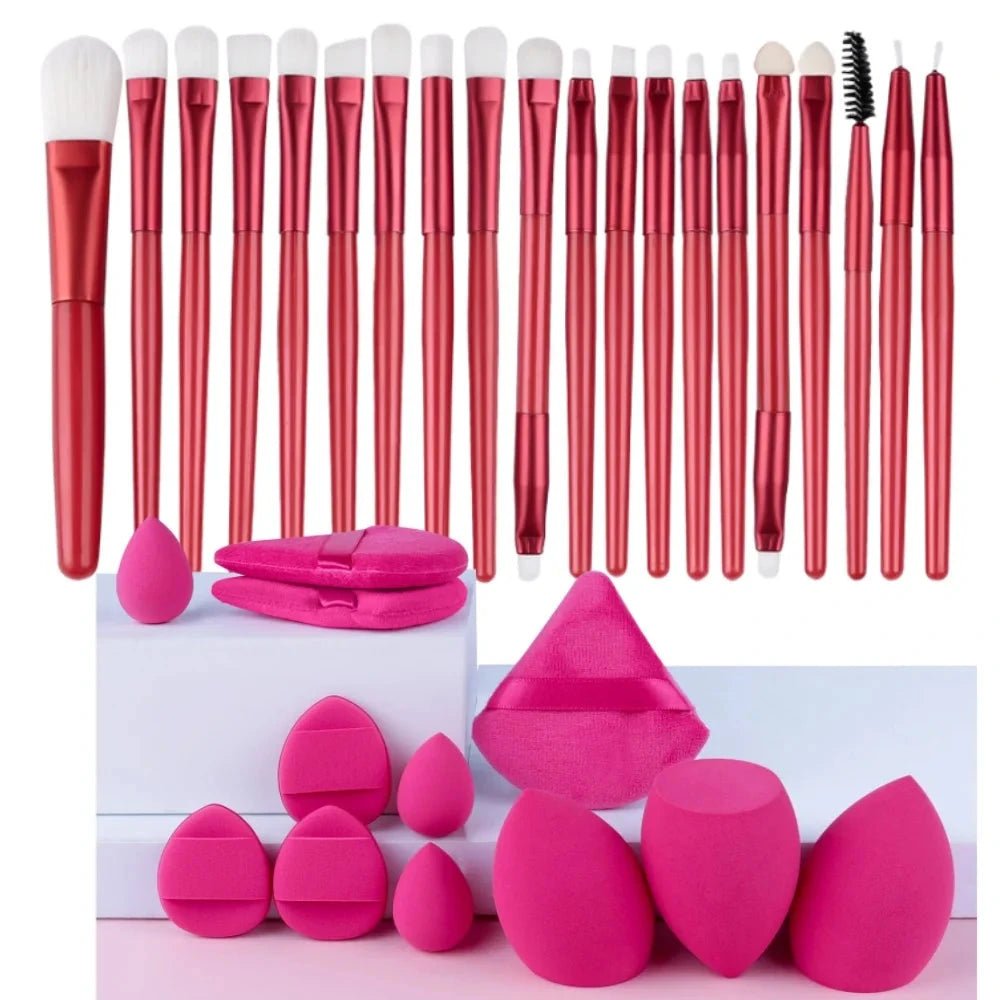 Ensemble de 20 Pinceaux de Maquillage Professionnels pour un Fini Parfait - SKINOVA