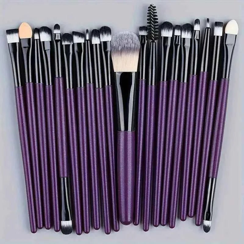 Ensemble de 20 Pinceaux de Maquillage Professionnels pour un Fini Parfait - SKINOVA
