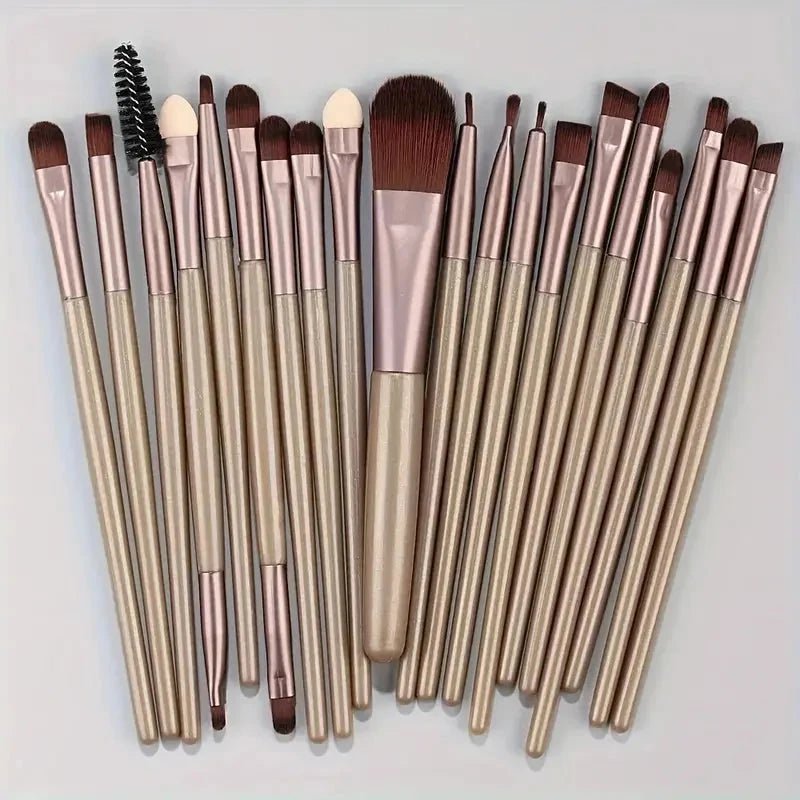 Ensemble de 20 Pinceaux de Maquillage Professionnels pour un Fini Parfait - SKINOVA